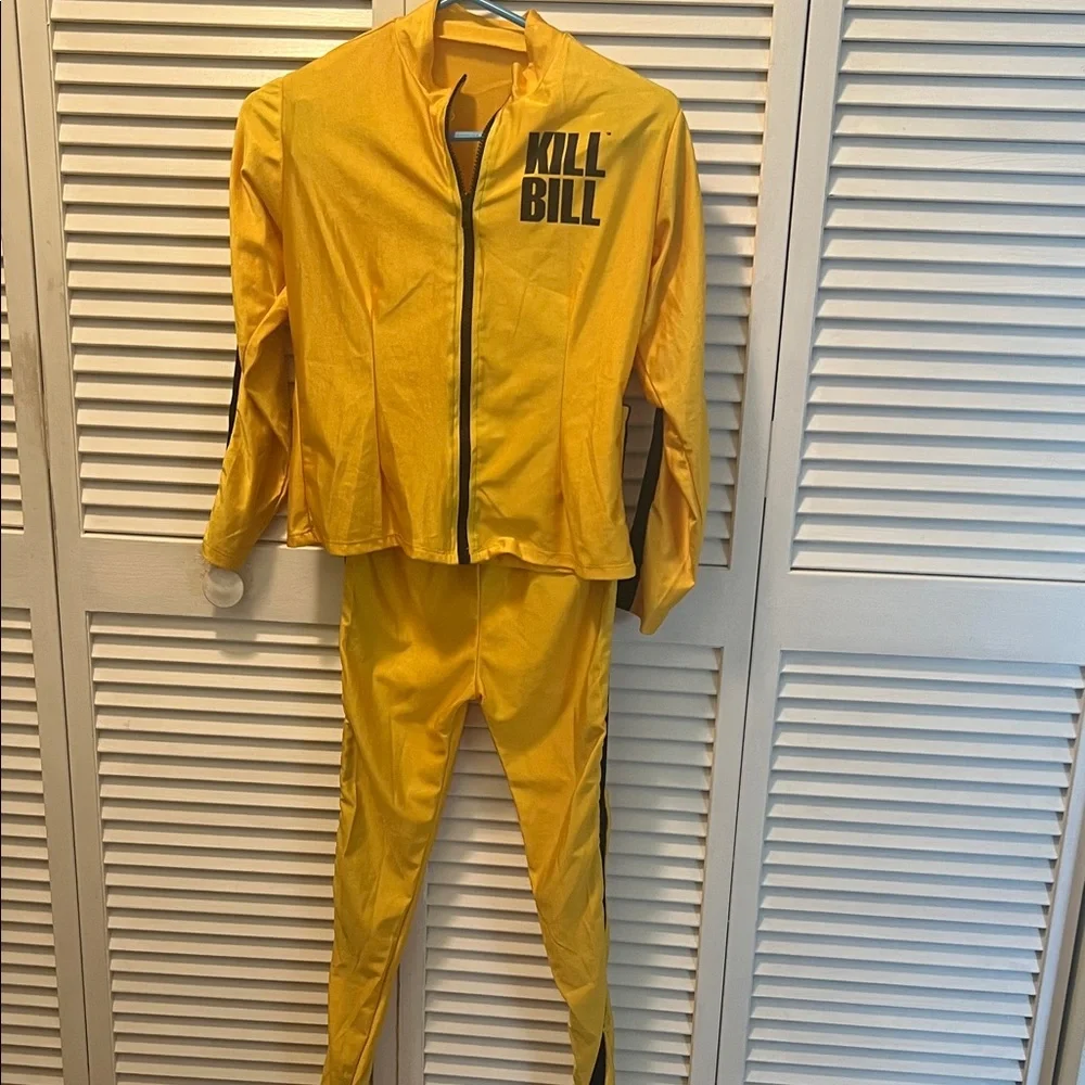 #1659** Yellow "Kill Bill" Track Suit Jacket and Pants - Picture 3 of 13